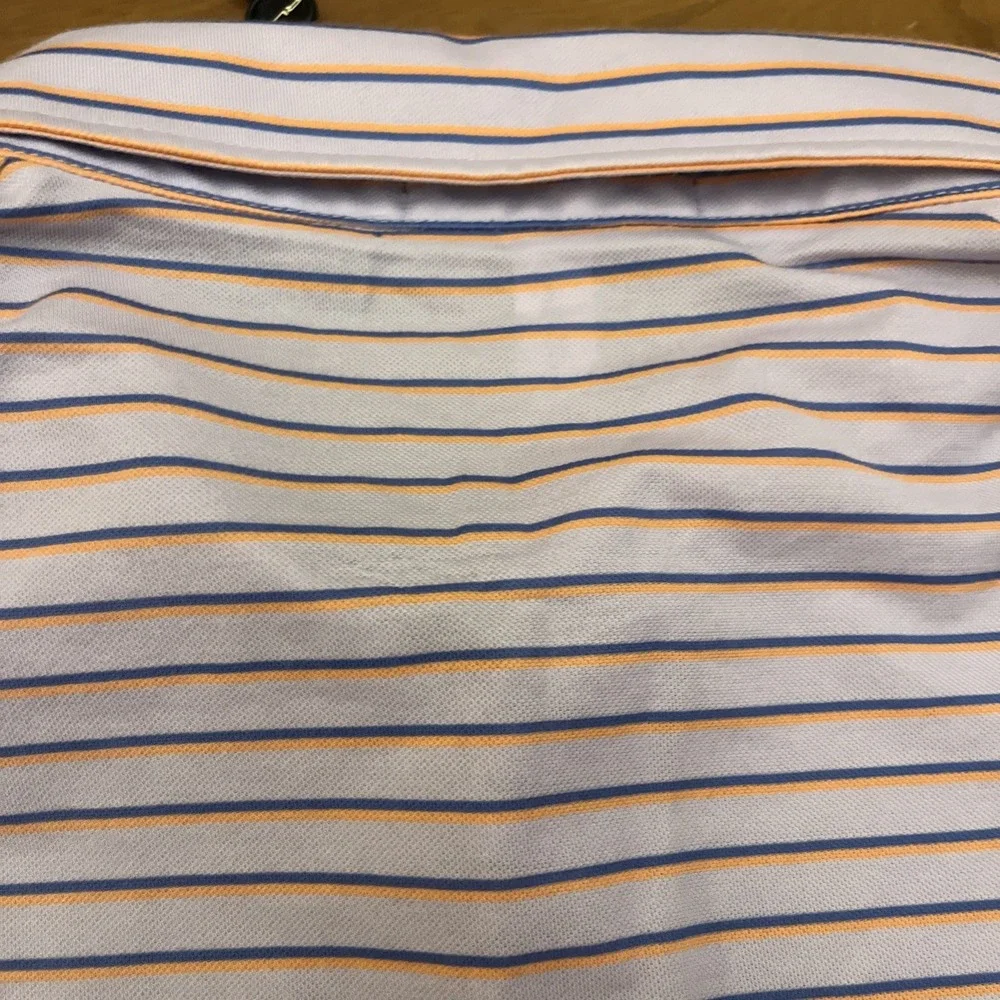 Ralph Lauren RLX Golf Performance Polo Shirt XXL Purple With Stripes